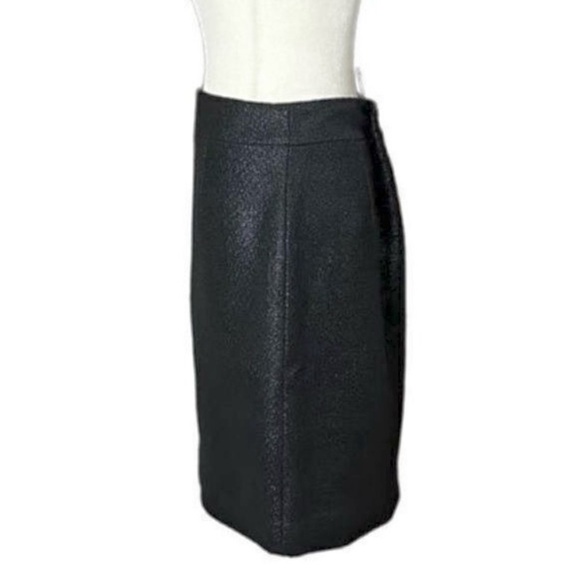 Banana Republic Coated Tweed Black Pencil Above The Knee Skirt Sz 8P - Picture 3 of 12